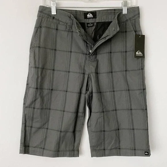 Quiksilver Gray Plaid Hybrid Shorts - Picture 7 of 13